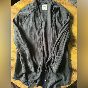 Aerie gauze button down
